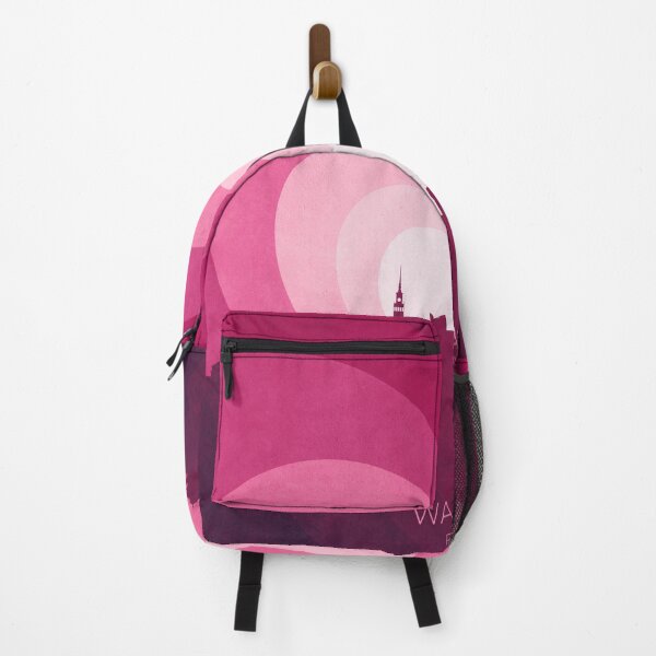 Item preview, Warsaw Poland Skyline Hearts Pink designed and sold by ArtPrints.