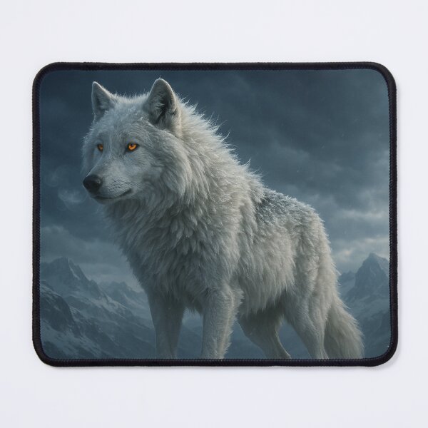 Item preview, White Dire Wolf Realistic designed and sold by Templatemini.