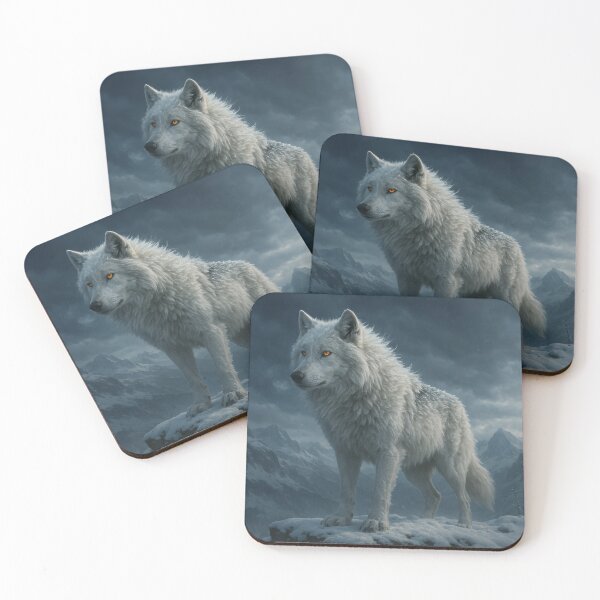 Item preview, White Dire Wolf Realistic designed and sold by Templatemini.