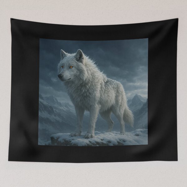 Item preview, White Dire Wolf Realistic designed and sold by Templatemini.