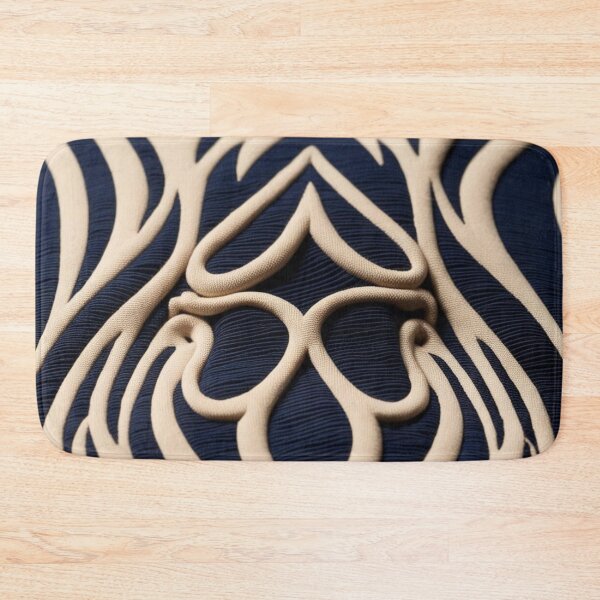 Artikelvorschau, Velvet Flame Deco – Fließende Marineblau- und Beige-Jugendstil-Fusion entworfen und verkauft von Harmonic_Layers.