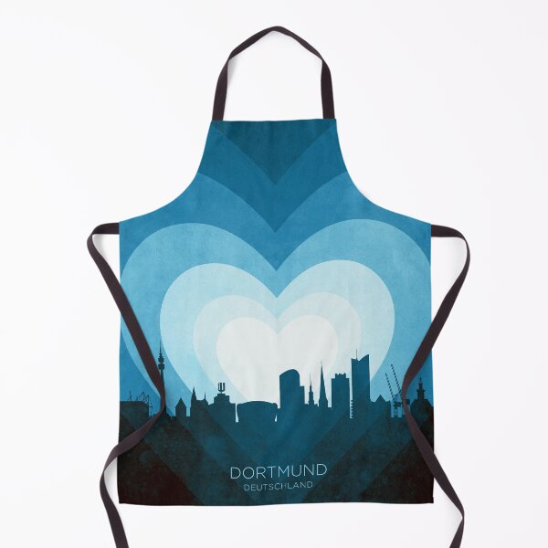 Item preview, Dortmund Germany Skyline Hearts Blue designed and sold by ArtPrints.