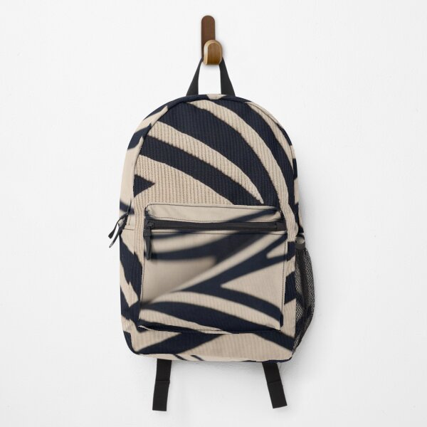 Item preview, Structured Echo – Bold Art Deco Lines in Navy & Beige designed and sold by Harmonic_Layers.