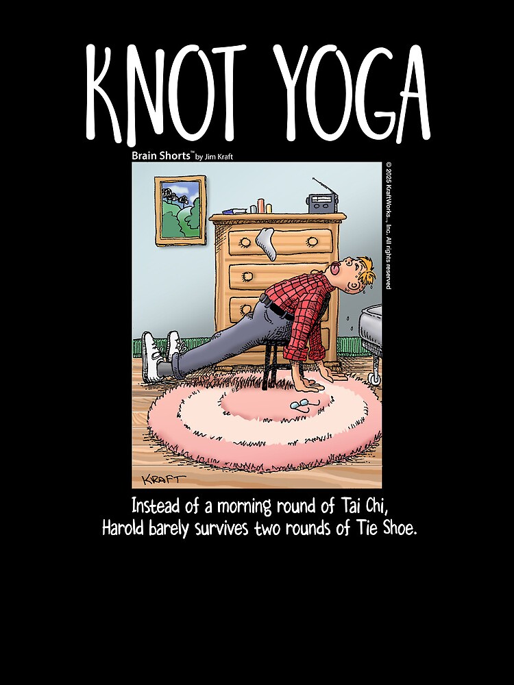 Thumbnail 3 of 3, Drawstring Bag, Knot Yoga, for those who hate exercise designed and sold by jimkraft777.