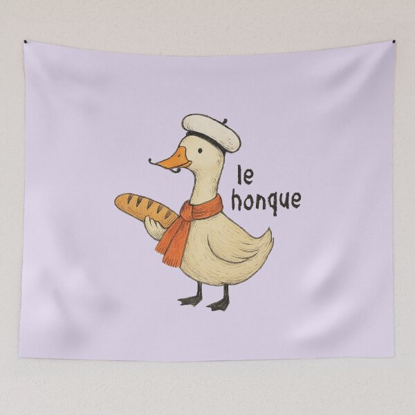 Item preview, Le Honque – French Duck Meme with Baguette designed and sold by Aredbox.