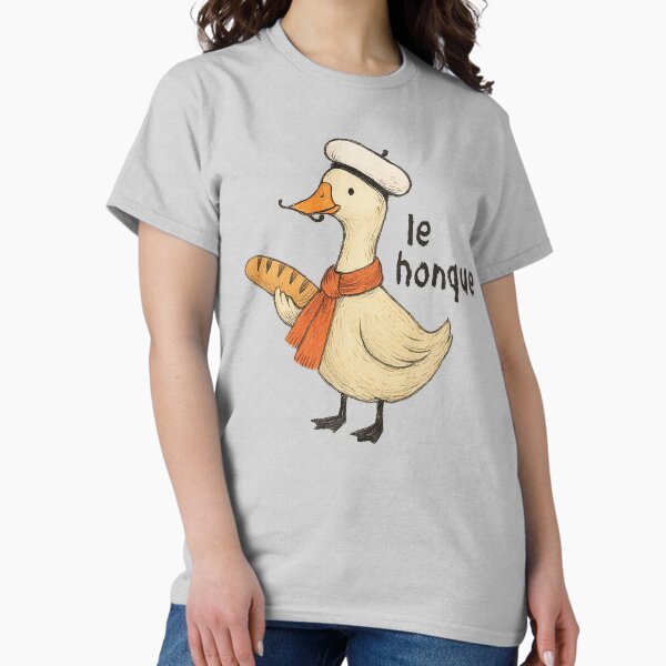 Item preview, Le Honque – French Duck Meme with Baguette designed and sold by Aredbox.