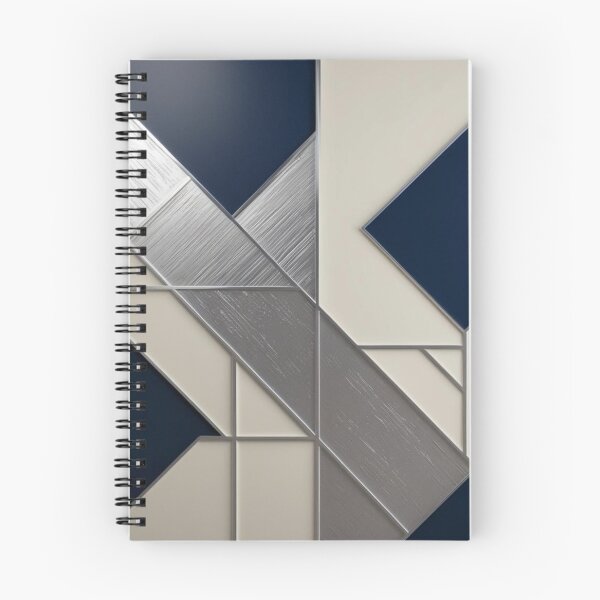Item preview, Intersecting Angles – Modern Grid Geometry in Navy, White & Silver designed and sold by Harmonic_Layers.