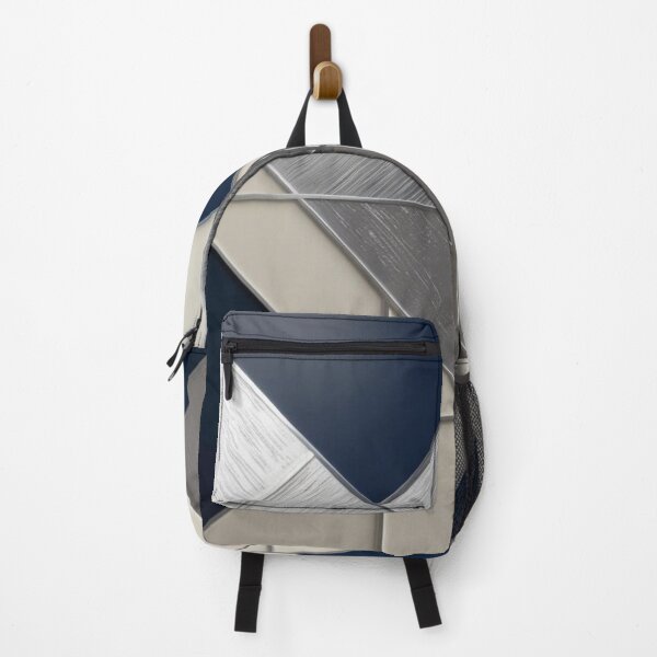 Item preview, Intersecting Angles – Modern Grid Geometry in Navy, White & Silver designed and sold by Harmonic_Layers.