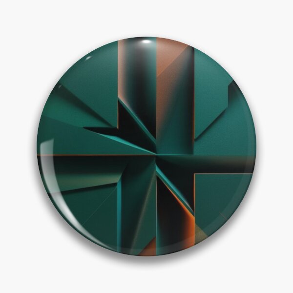 Item preview, Verdant Shards – Minimalist Forest Geometry with Ember Accents designed and sold by Harmonic_Layers.