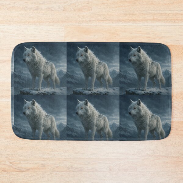 Item preview, White Dire Wolf Realistic designed and sold by Templatemini.