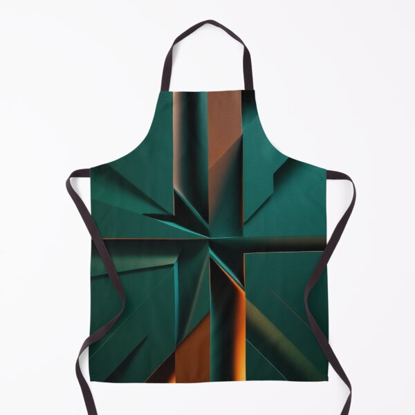 Item preview, Verdant Shards – Minimalist Forest Geometry with Ember Accents designed and sold by Harmonic_Layers.