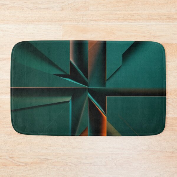 Item preview, Verdant Shards – Minimalist Forest Geometry with Ember Accents designed and sold by Harmonic_Layers.