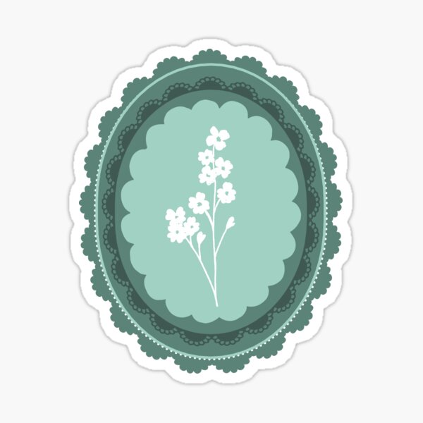 Item preview, Green Dainty Floral Stamp designed and sold by ashtonwcreates.