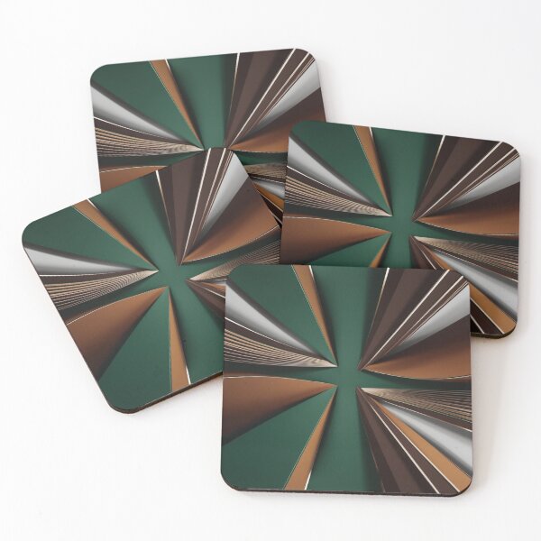 Item preview, Echo Lines – Deep Forest Perspective with Bronze Accents designed and sold by Harmonic_Layers.