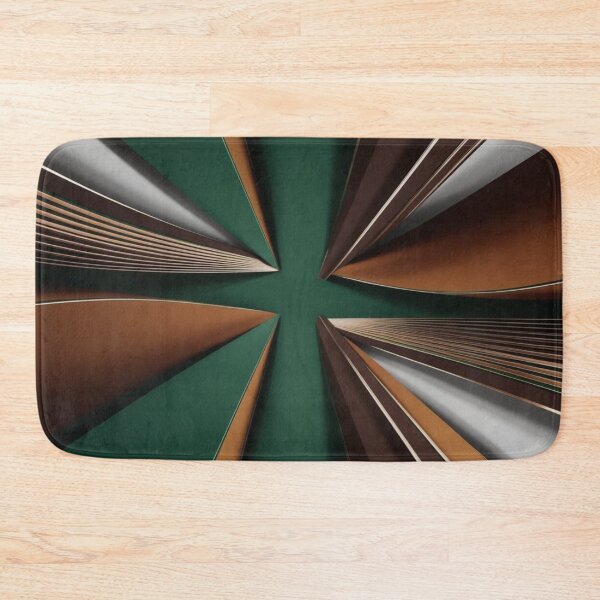 Item preview, Echo Lines – Deep Forest Perspective with Bronze Accents designed and sold by Harmonic_Layers.
