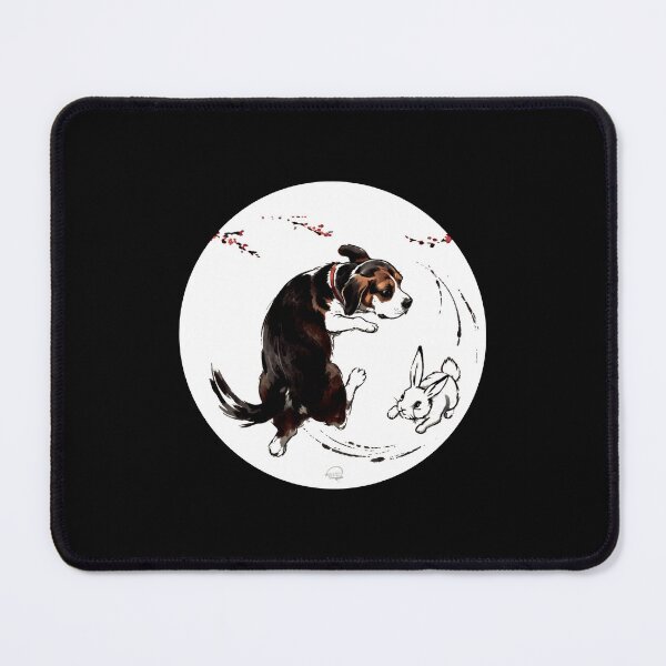 Item preview, Beagle Chasing Bunny Japanese Style Design designed and sold by allied-trades.