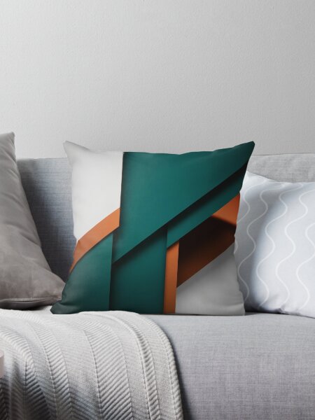 Item preview, Intersecting Planes – Minimalist Forest Geometry in Green & Rust designed and sold by Harmonic_Layers.