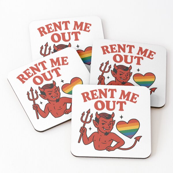 Item preview, Rent Me Out – Queer Devil Pride Art with Retro Flirt Vibes designed and sold by Haus Of Sin.