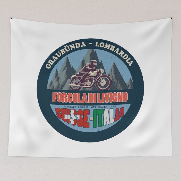 Item preview, Forcola Di Livigno Vintage Badge, Suisse Italia designed and sold by Wanderful-roads.