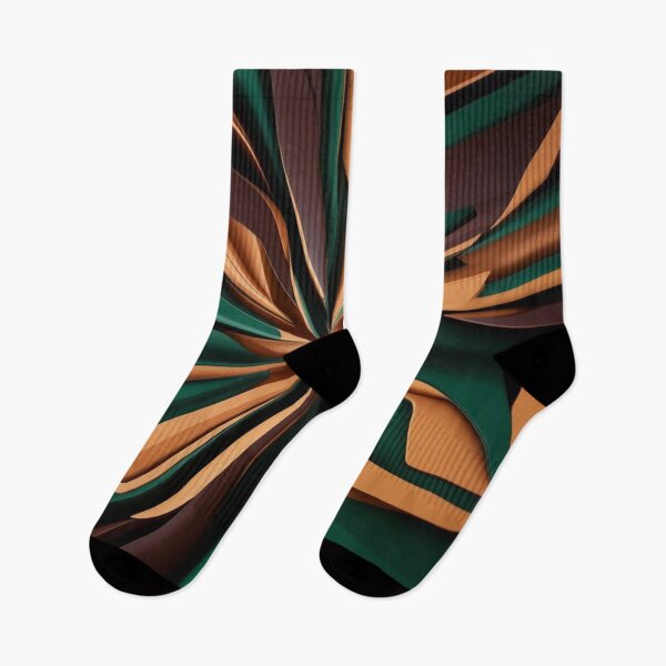 Item preview, Verdant Burst – Abstract Layered Explosion in Forest & Ochre designed and sold by Harmonic_Layers.