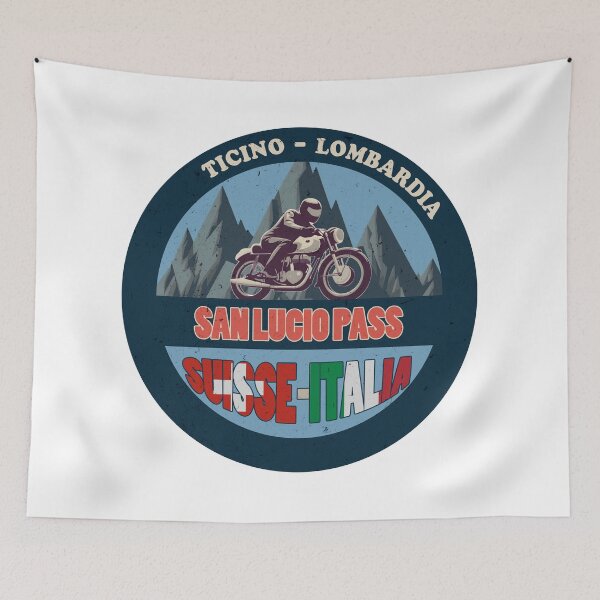 Item preview, San Lucio Pass Vintage Badge, Suisse Italia designed and sold by Wanderful-roads.