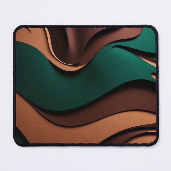 Item preview, Topographic Flow – Layered Minimalist Abstract in Forest Hues designed and sold by Harmonic_Layers.