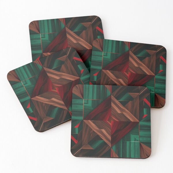 Item preview, Verdant Prism – Geometric Minimalist Abstract in Forest Tones designed and sold by Harmonic_Layers.