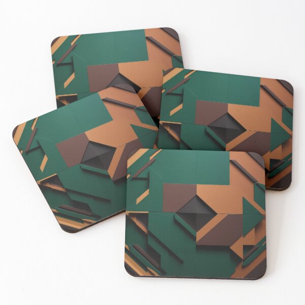 Item preview, Shadow Grove – Layered Geometric Abstract in Earthy Forest Hues designed and sold by Harmonic_Layers.