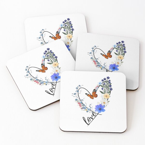 Item preview, Floral Heart Love Design with Butterfly designed and sold by TheMysticNook.