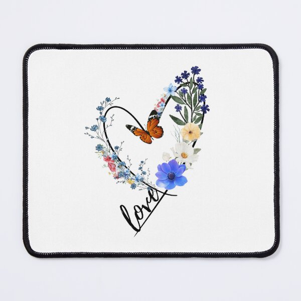 Item preview, Floral Heart Love Design with Butterfly designed and sold by TheMysticNook.