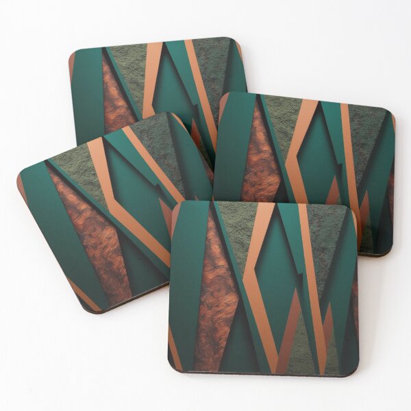 Item preview, Verdant Edge – Forest Geometry with Earthy Textures and Bold Shapes designed and sold by Harmonic_Layers.