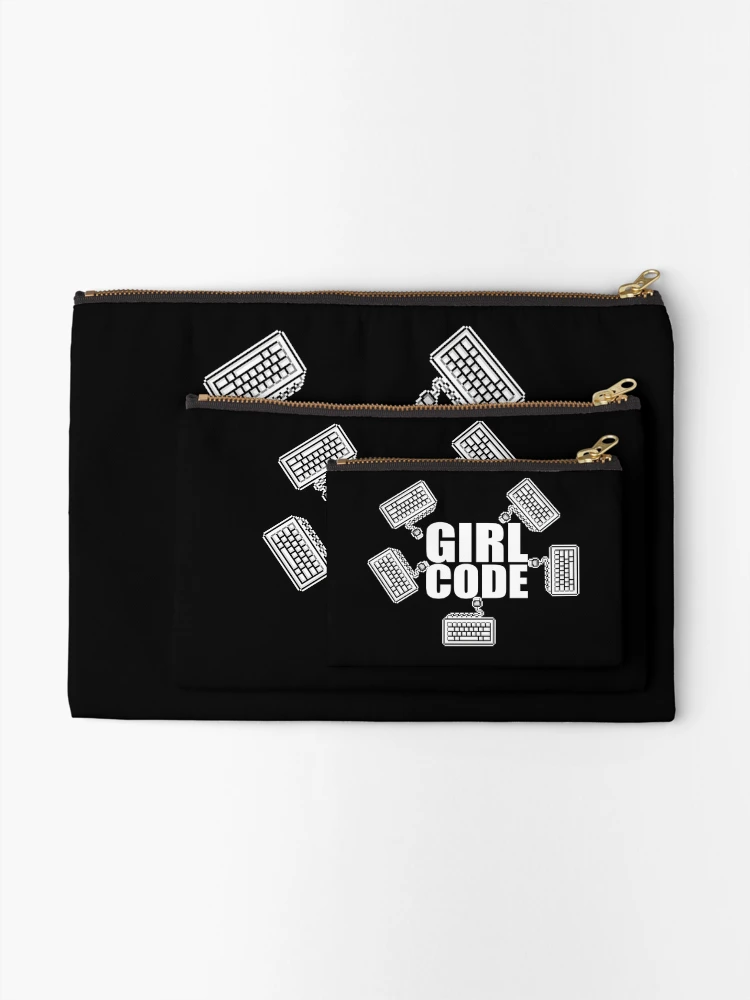 Thumbnail 2 of 4, Zipper Pouch, Girl Code designed and sold by KeepOnCoding.