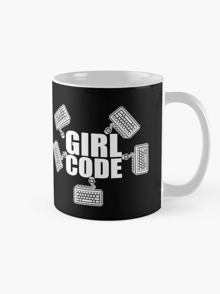 Thumbnail 3 of 6, Coffee Mug, Girl Code designed and sold by KeepOnCoding.