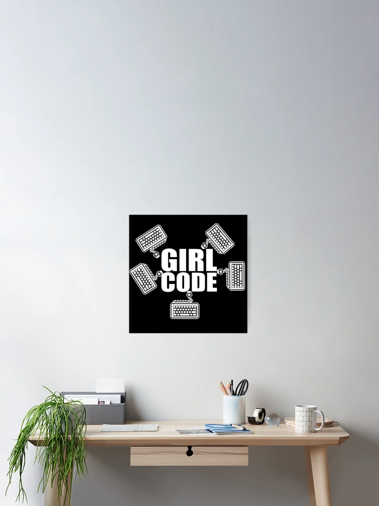 Thumbnail 2 of 3, Poster, Girl Code designed and sold by KeepOnCoding.