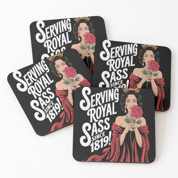 Item preview, Serving Royal Sass Since 1819: Bold Queen with Rose – Victoria Day & Canadian Royal Holiday  designed and sold by InspiredCreatives.