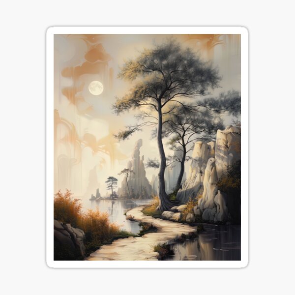 Item preview, Moonlit Journey: Whispers of the Stone Path designed and sold by bloorose.