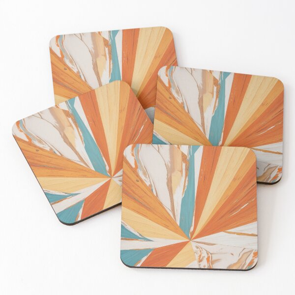 Item preview, Tidal Bloom – Organic Geometric Abstract in Warm Beach Tones designed and sold by Harmonic_Layers.