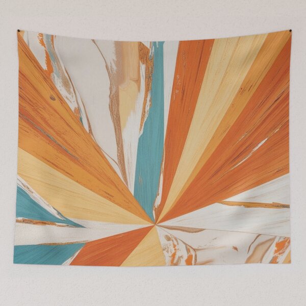 Item preview, Tidal Bloom – Organic Geometric Abstract in Warm Beach Tones designed and sold by Harmonic_Layers.