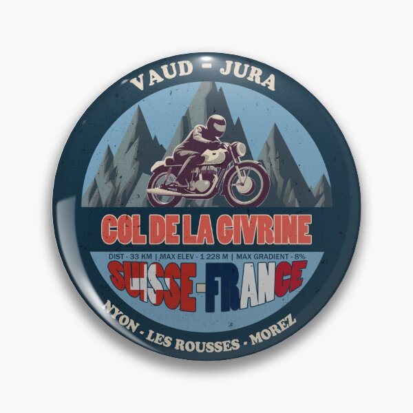 Item preview, Col De La Givrine Vintage Badge, Suisse France designed and sold by Wanderful-roads.