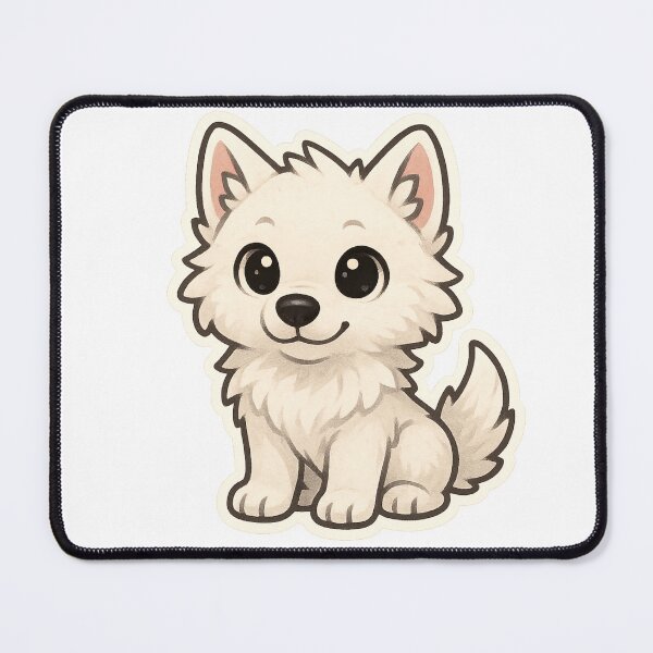 Item preview, Cute Dire Wolf Sticker – Chibi Style designed and sold by Templatemini.