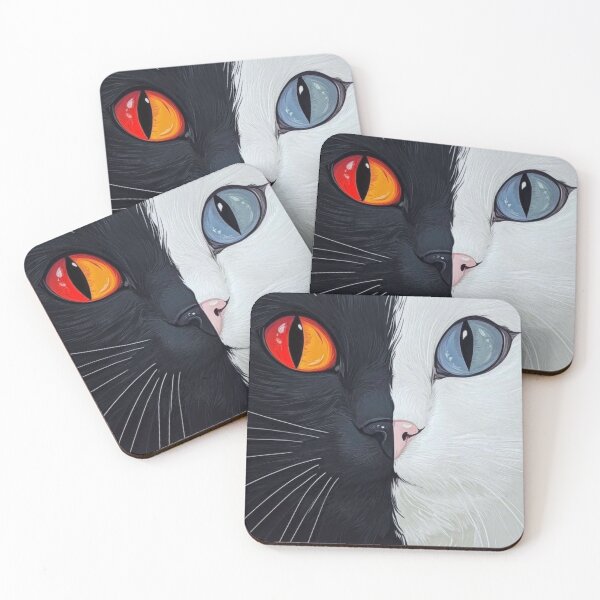 Item preview, Black and white  cat designed and sold by GraphicMondaze.