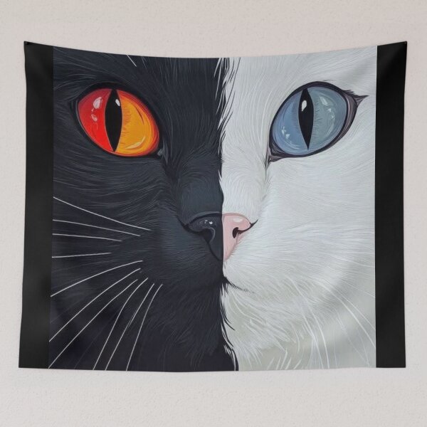 Item preview, Black and white  cat designed and sold by GraphicMondaze.