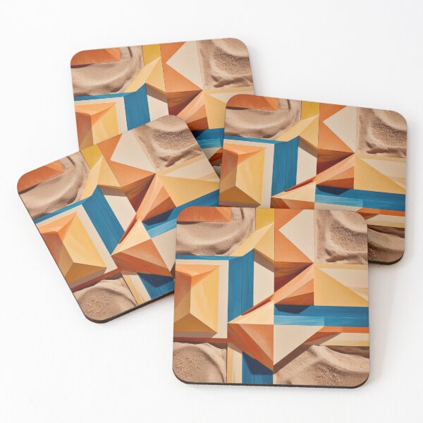 Item preview, Coastal Dimensions – 3D Beach Tone Abstract with Sand Texture designed and sold by Harmonic_Layers.
