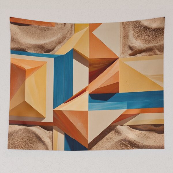 Item preview, Coastal Dimensions – 3D Beach Tone Abstract with Sand Texture designed and sold by Harmonic_Layers.