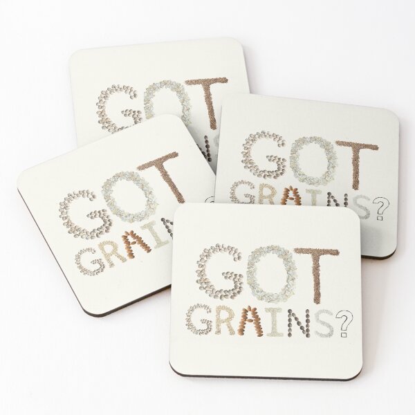 Item preview, Got grains? Natural Food Typography Art WFPB designed and sold by EveryDayDabble.