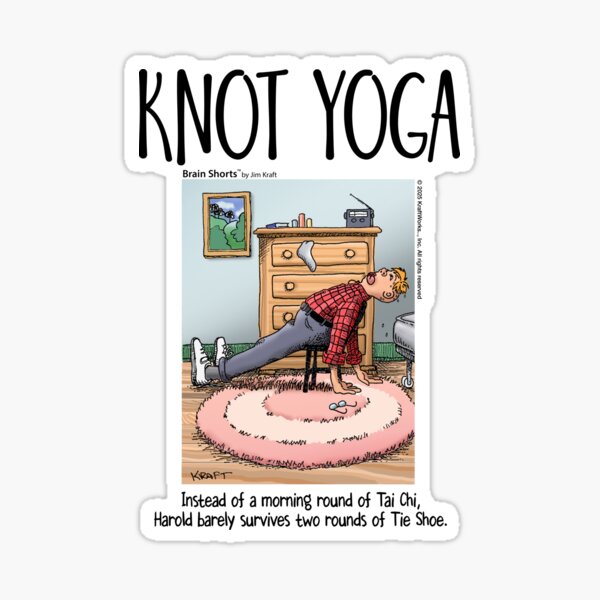 Knot Yoga, for those who hate exercise Sticker