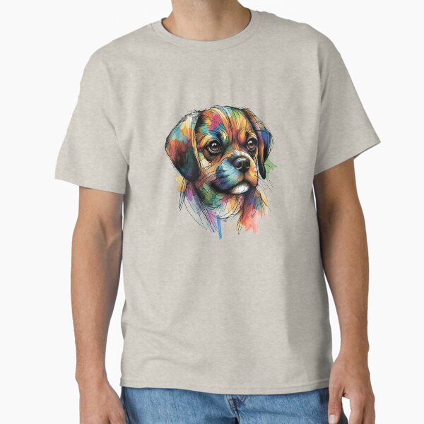 Item preview, Colorful dog. Dog breed. Puggle. designed and sold by MagelliShop.