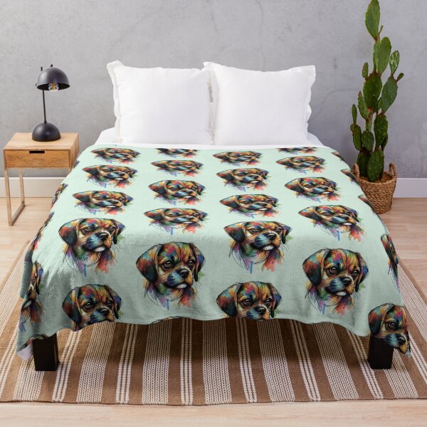 Item preview, Colorful dog. Dog breed. Puggle. designed and sold by MagelliShop.