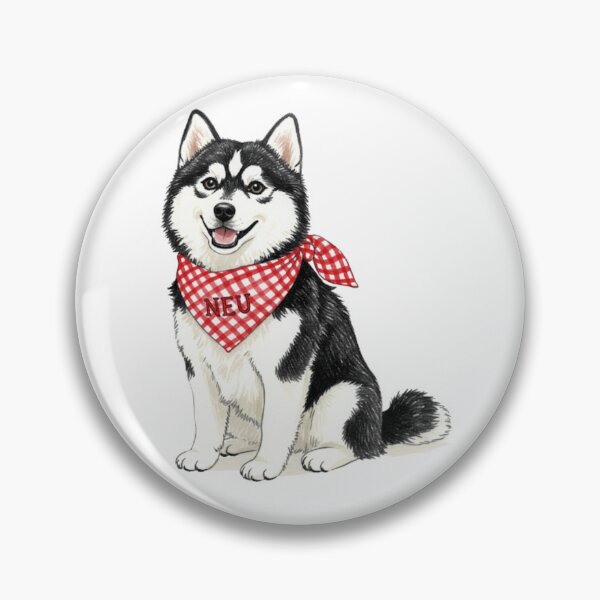 Item preview, NEU Husky with Bandana designed and sold by grayolivia-.