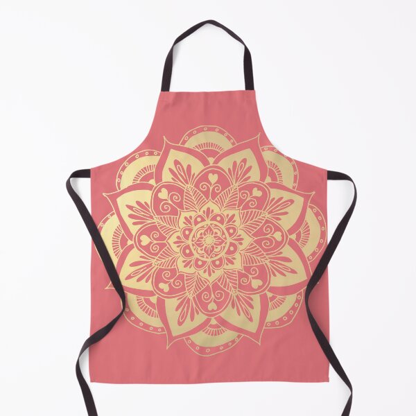 Item preview, Coral Pink and Gold Flower Mandala designed and sold by Julie Erin Designs.